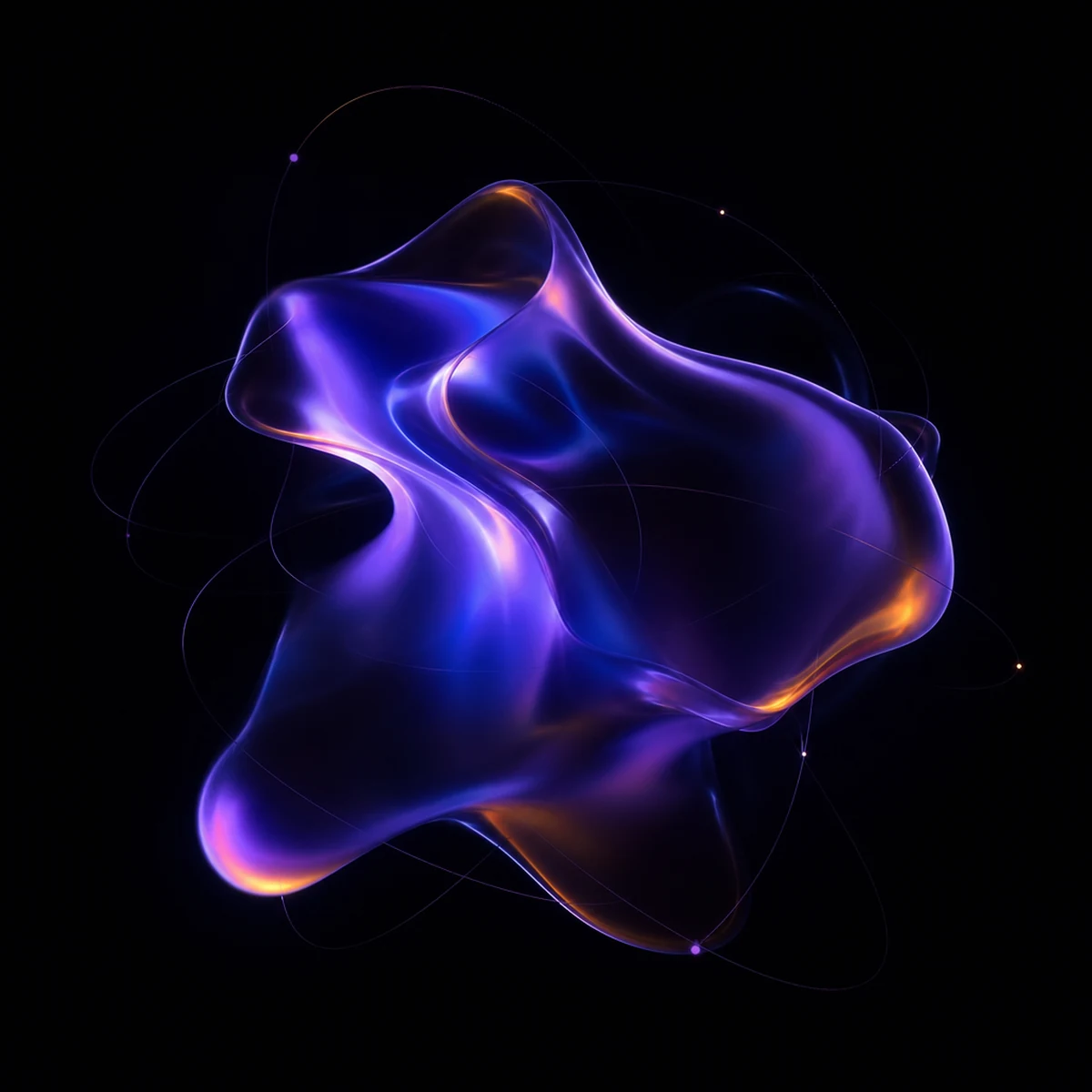Morph Surface Study — A soft-gloss hero object tuned for contrast, depth, and quiet motion on dark fields.